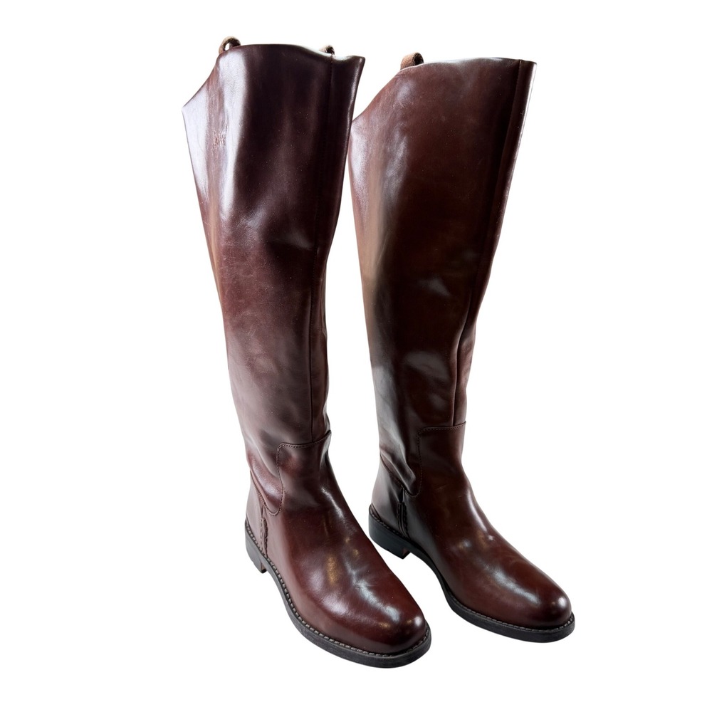 Franco Sarto Meyer Womens Brown Leather Knee High Riding Boots Size 8 NWOT